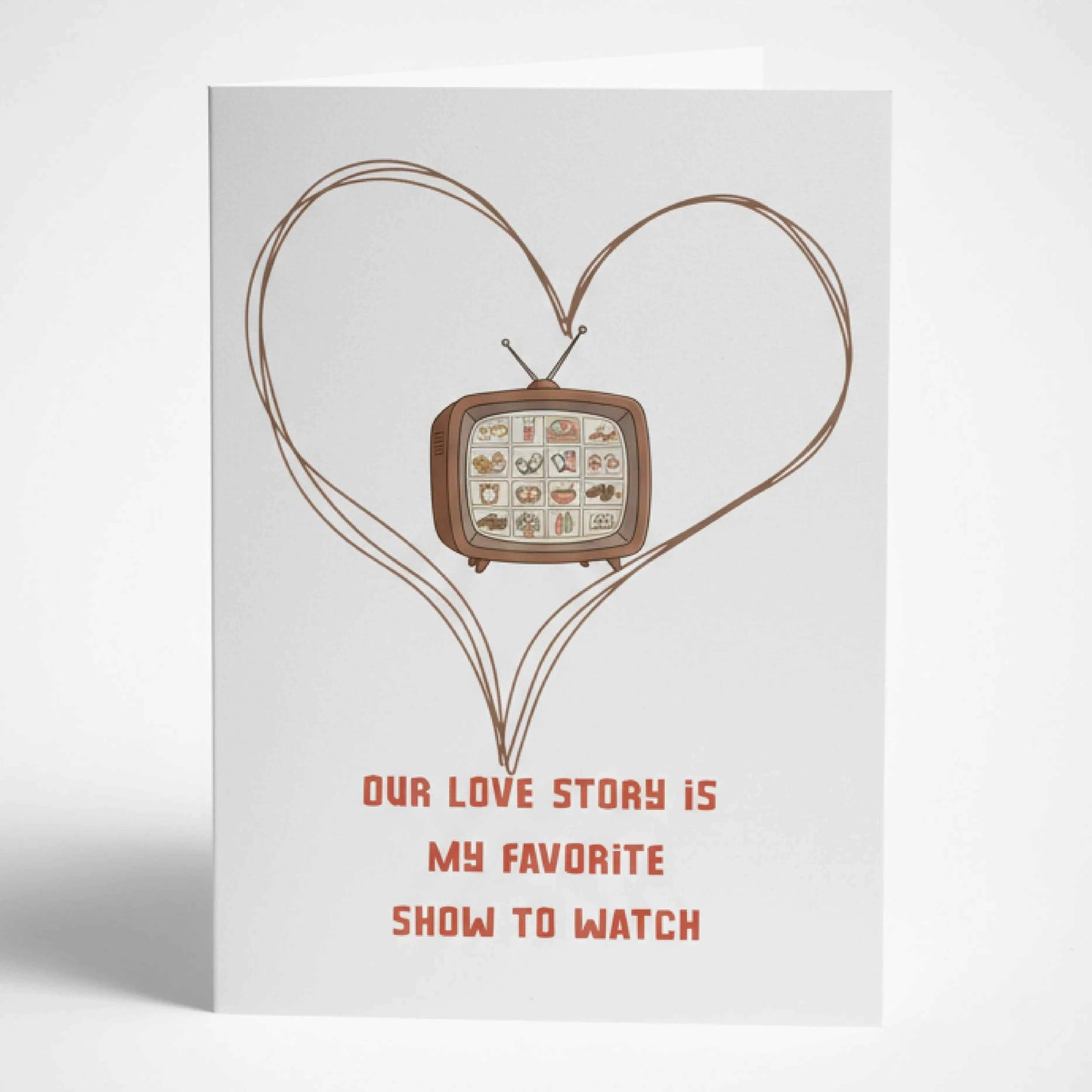 Любовна картичка на английски "Favorite show" - За филмова вечер