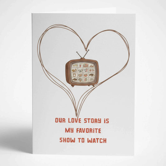 Любовна картичка на английски "Favorite show" - За филмова вечер