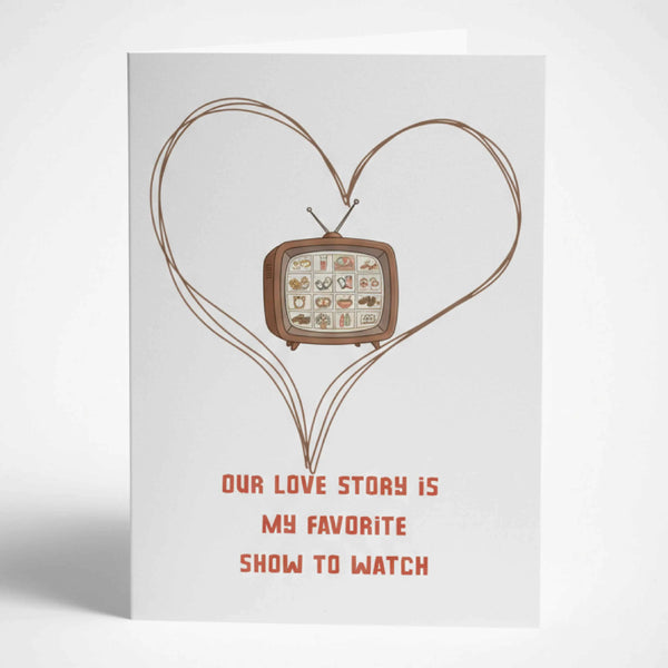 Любовна картичка на английски "Favorite show" - За филмова вечер