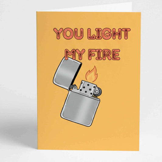 Любовна картичка на английски "You light my fire" - Запалка