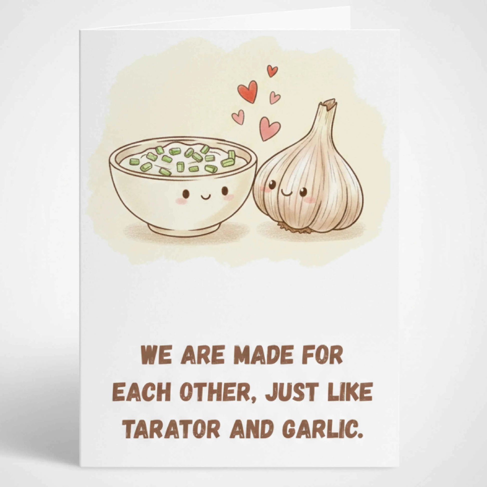 Забавна любовна картичка на английски "Tarator and Garlic" - За чужденец