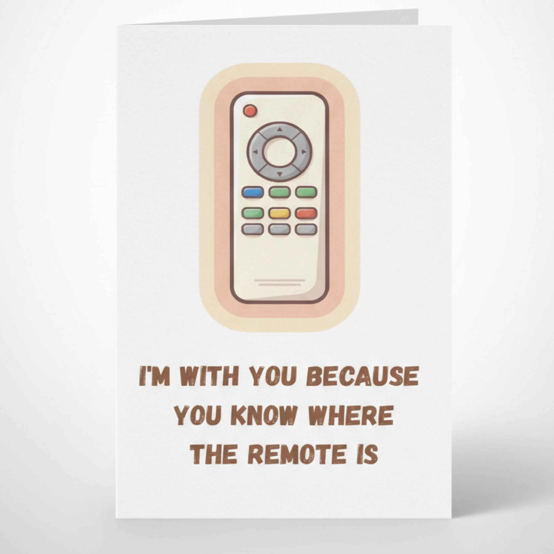 Забавна любовна картичка на английски "Where the remote is" - Дистанционно